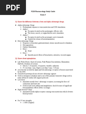 pharmacology notes nursing