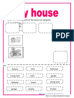 Label The Following Parts of The House. Cut and Paste