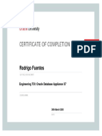 Course - Certificate - Engineering TOI Oracle Database Appliance X7