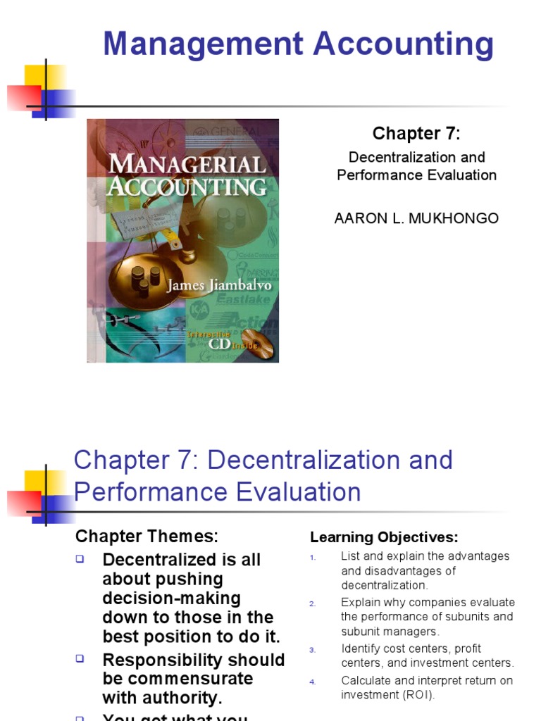 Decentralization in Management | PDF | Return On Investment | Prices