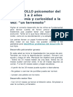 DESARROLLO Psicomotor Del Niño de 1 A 2 Años