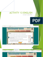 Activity 13 English: Estudent: Eliada Perez