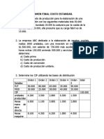 Examen Final Costo - Estandar.