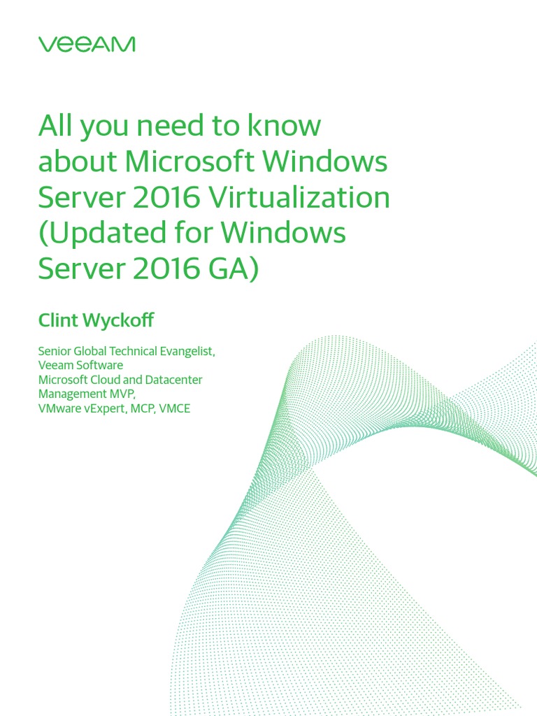 Windows Server 2016 Virtualization PDF | PDF | Hyper V | Microsoft Windows