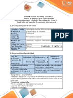 Guía de actividades y Rubrica de evaluacion - Fase 2 - Realización del estudio de mercado internacional