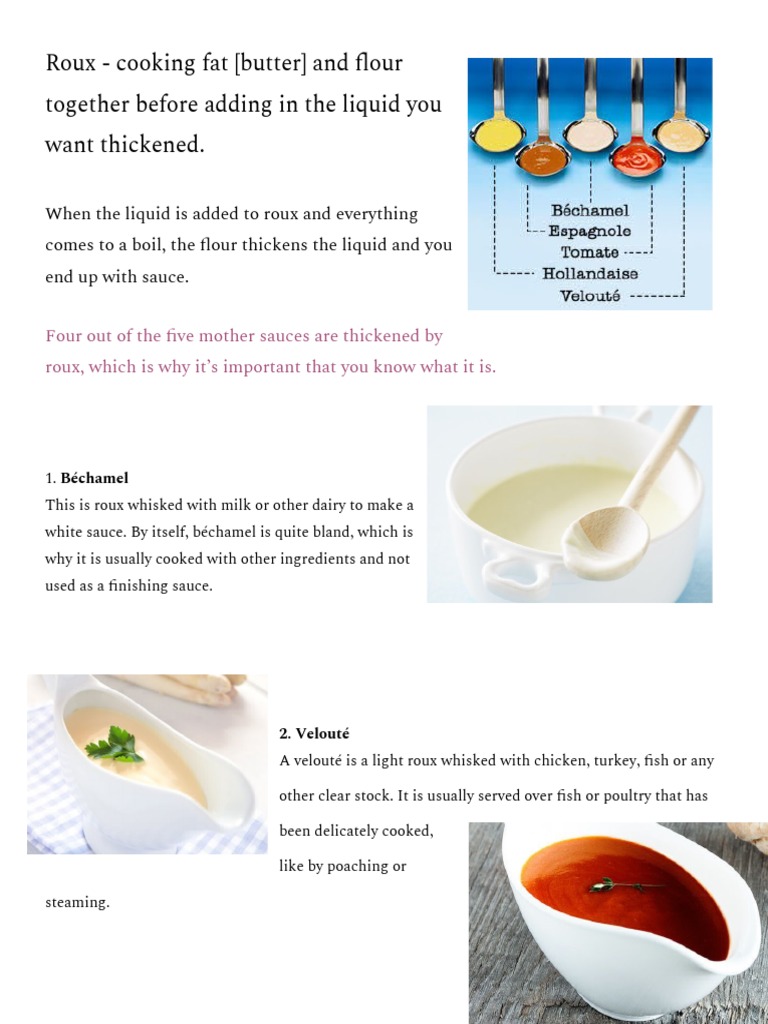 Understanding Roux in Sauces | PDF