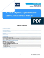 User Guide and Install Manual: HD-1608 Single HD Digital Modulator