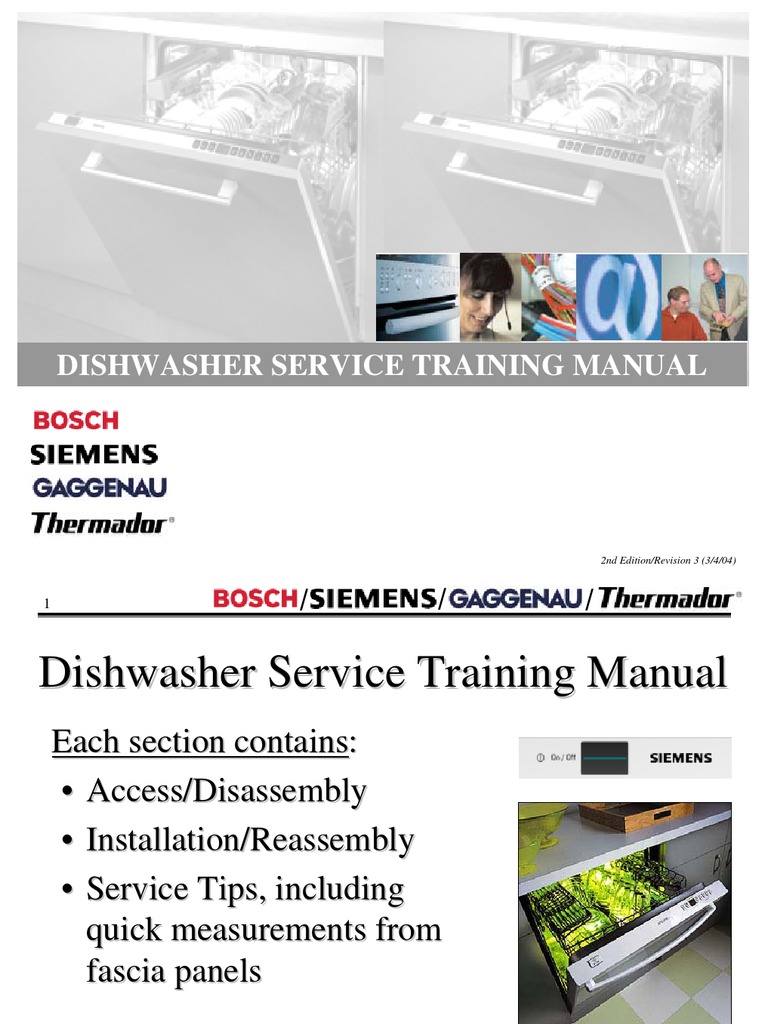 Dishwasher Service Training Manual | PDF | Dishwasher | Valve