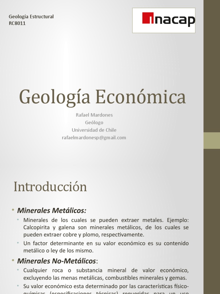 Procesos y Valor de Minerales en Chile | PDF | Magma | Minería