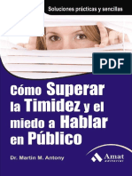 Cómo superar la timidez y el miedo a hablar en público - Martin M. Antony