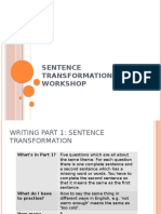 Sentence - Transformation - Workshop - 1