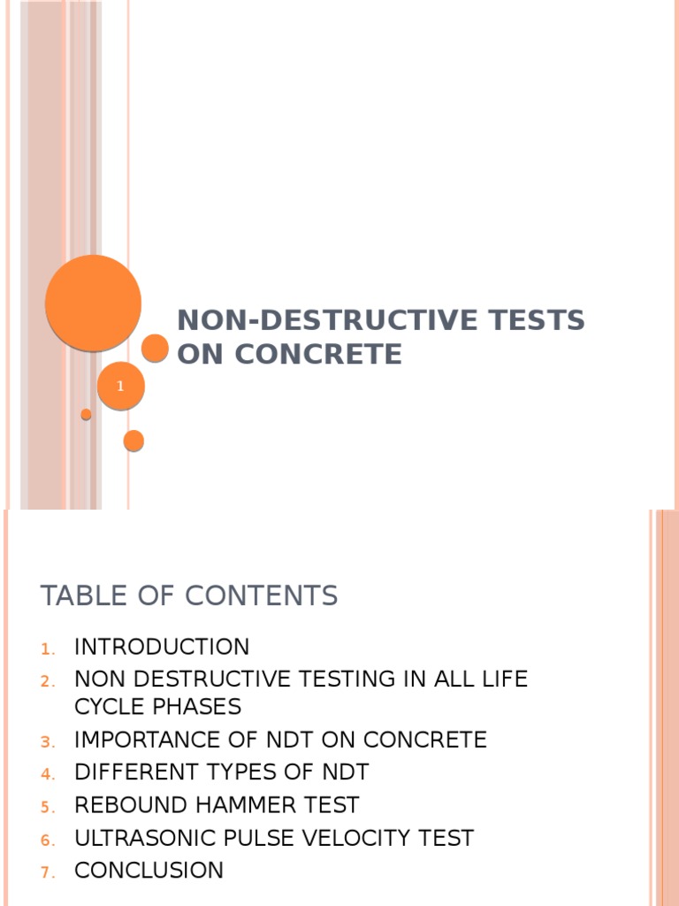 Non Destructive Tests On Concrete Nondestructive Testing Hardness