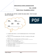 KOTHARI INTERNATIONAL SCHOOL WORKSHEET RECAP