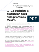 Caso de Estudio de Planta Armadora de Toyota en Guanajuato PDF