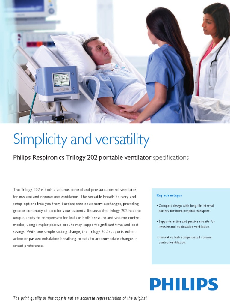 Simplicity and Versatility: Philips Respironics Trilogy 202 Portable ...