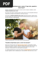 Trabalhos espirituais para o amor - O que são, quando e como fazer