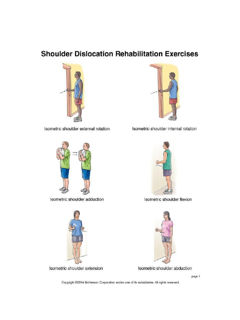 Shoulder Dislocation Rehab Exercise | PDF | Anatomical Terms Of 
