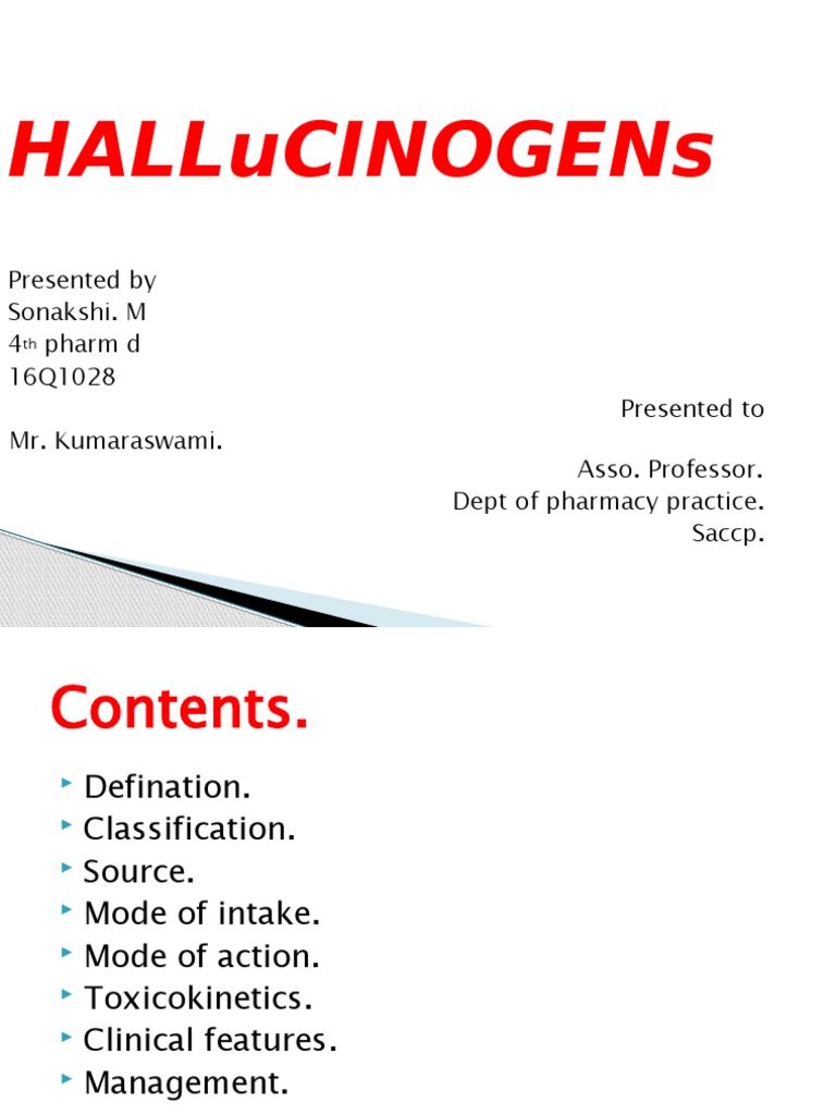 Overview of Hallucinogens and PCP | PDF | Phencyclidine | Hallucinogen