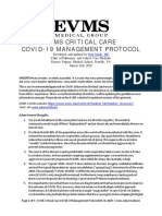 Evms Critical Care Covid-19 Management Protocol: Paul Marik, MD