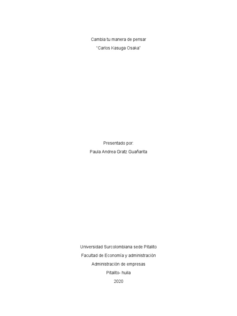 Cambia tu manera de pensar con Kasuga | PDF | México | Cognición