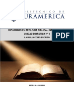Unidad Didactica 1 Teología Bíblica - Introduccion