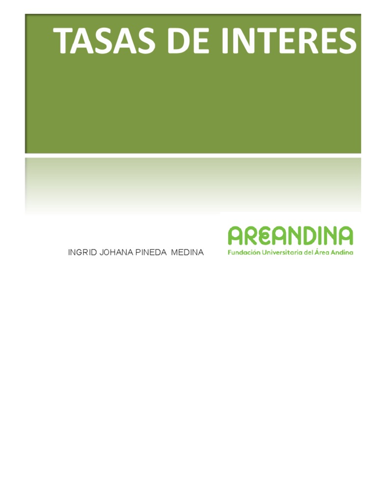 Tasa de Interés: Tipos y Cálculos | PDF | Tasas de interés | Interés