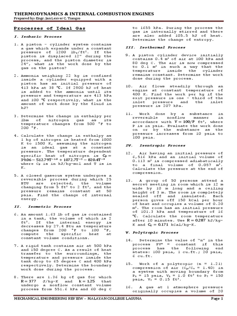 Thermodynamics in Internal Combustion Engines | PDF | Diesel Engine ...