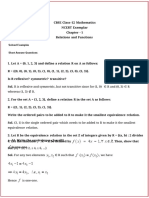 Chapter 1 - Relations and Functions