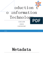 Introduction T o Information Technology: By: Rajiv Raman Parajuli