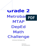 Grade 2: Metrobank Mtap Deped Math Challenge