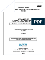 PGCGI Assignments Jan - July 2020