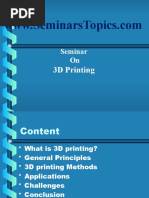 Seminar On: 3D Printing