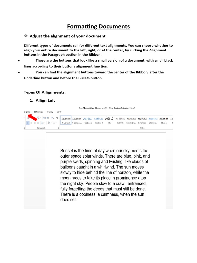 Document Formatting Guide | PDF | System Software | Text