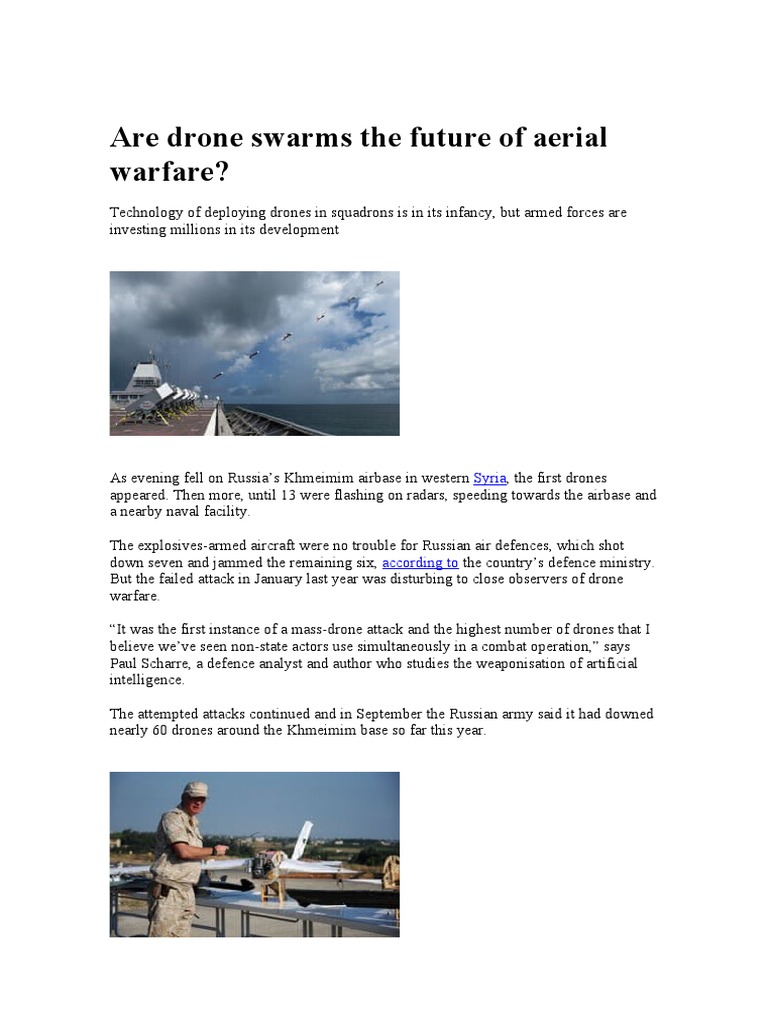 Are Drone Swarms The Future of Aerial Warfare | PDF | Unmanned Aerial ...
