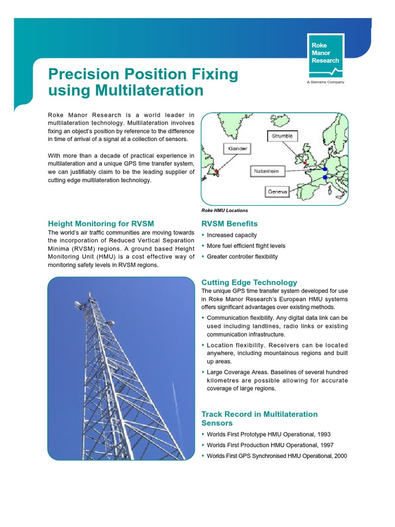 Precision Position Fixing Using Multilateration: Height Monitoring For ...