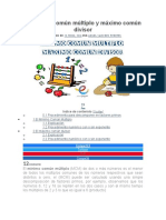 El Mínimo Común Múltiplo y Máximo Común Divisor