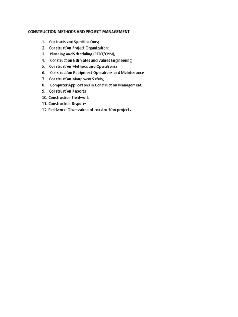 Construction Project Management Overview | PDF