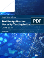 Mobile Application Security Testing Initiative: June 2016