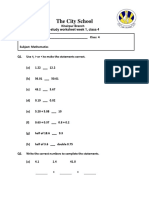 Maths Worksheet