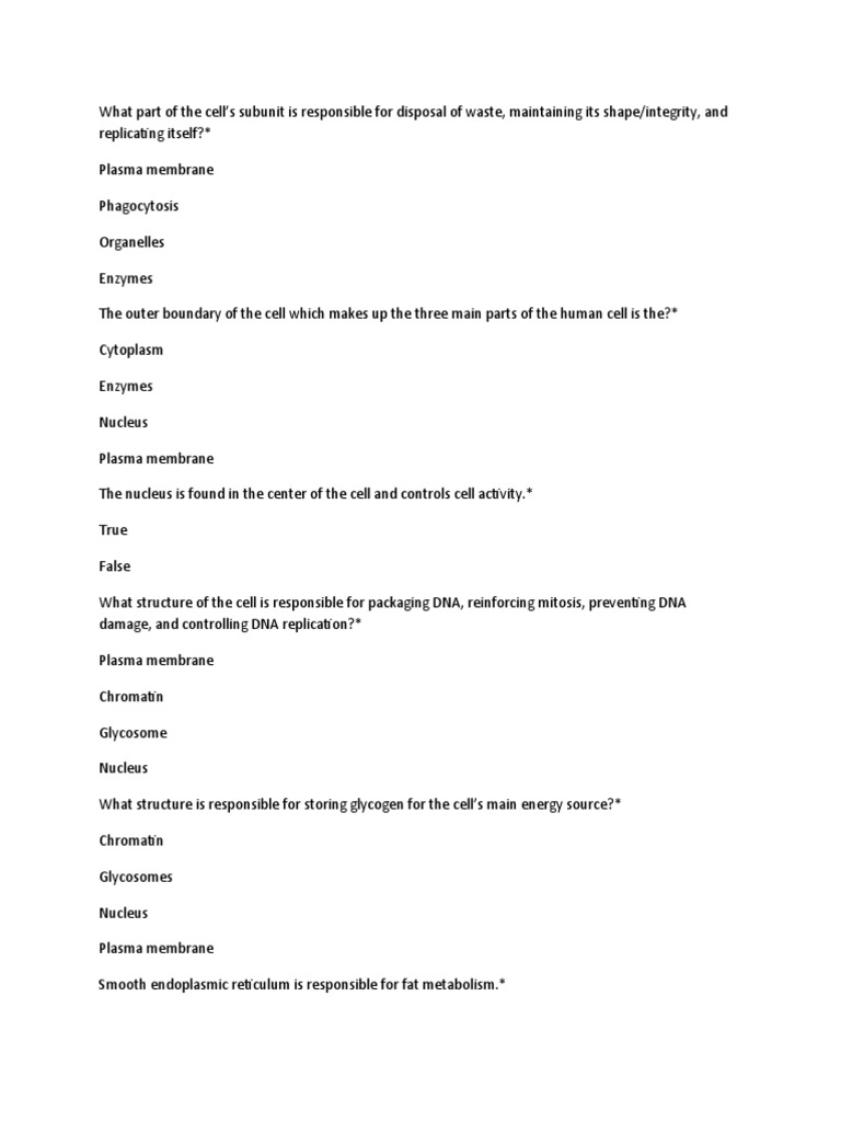 MCQ Cell & Tissue by Gunjan Rawal PDF Mitosis Cell Nucleus