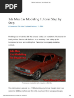 3ds Max Car Modeling Tutorial Step by Step