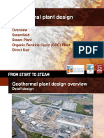 Geothermal plant design overview