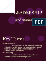 Eadership: and Management Styles