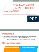 Educación Matemática Frente A Instrucción Matemática PDF