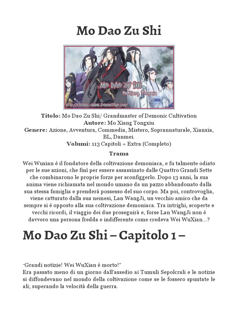 Mo Dao Zu Shi (Complet) .Odt | PDF, image size:768x1024