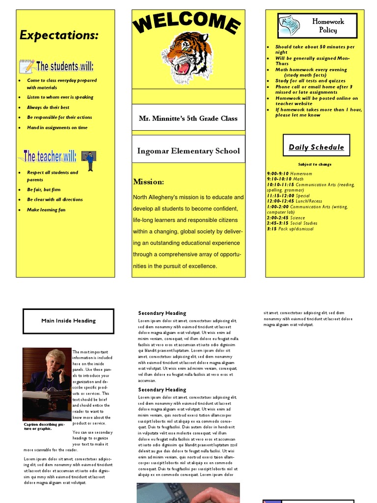 Expectations Ingomar Elementary School PDF Homework Cognition