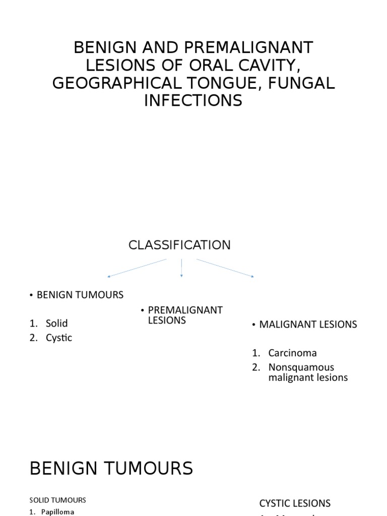 Classification of Oral Lesions | PDF | Neoplasms | Benign Tumor