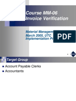 Course MM-06 Invoice Verification: Material Management March 2005, UTC Implementation Project