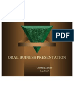 Oral Buiness Presentation: Compiled by