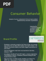 Consumer Behavior: Analysis of Survey Conducted To Find Out Major Problem Experienced by Consumer at Pantaloons